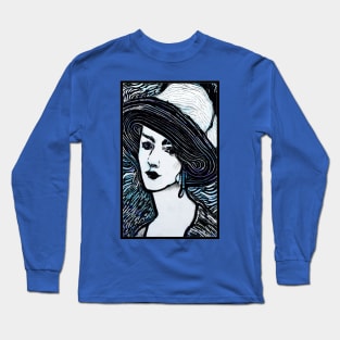 Her Summer Hat On A Rainy Day Long Sleeve T-Shirt